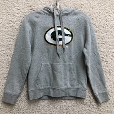 Green Bay Packers Hoodie Extra Small Adult Gray NFL Football Sweatshirt Women XS