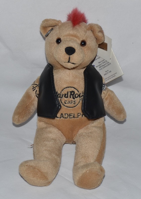 Hard Rock Cafe 2008 Philadelphia Herrington Punk Rocker Red Hair Teddy Bear B5-1