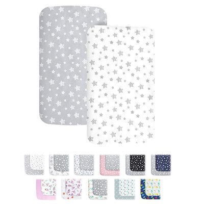 Pack N Play Sheets Fit Graco 39''x27'' Stretchy Mini Crib Fitted Sheets 2 Pack