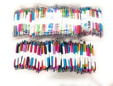 500 Bulk Misprint Pens Lot MARDI GRAS by HUB PEN White  Multicolor Mixed Case