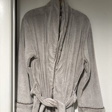 Oscar De La Renta Light Brown Plush Soft Fuzzy Tie Waist Robe Lounge Womens S