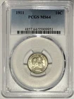 1911 P Barber Dime 10c PCGS MS64 ‼️BEAUTIFUL, LUSTROUS & BLAST WHITE‼️