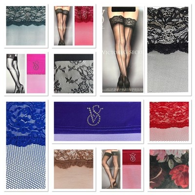 Victoria s Secret Thigh High Stockings Lace Top Fishnet Sheer Sexy Lingerie