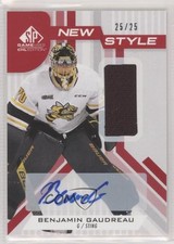 2021 SP Game Used CHL Edition New Style Jersey 25/25 Benjamin Gaudreau Auto 4z8