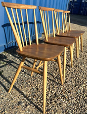 4 Ercol rare 737 Windsor Dining Chairs Mid Century Retro Vintage FREE DELIVERY🚚