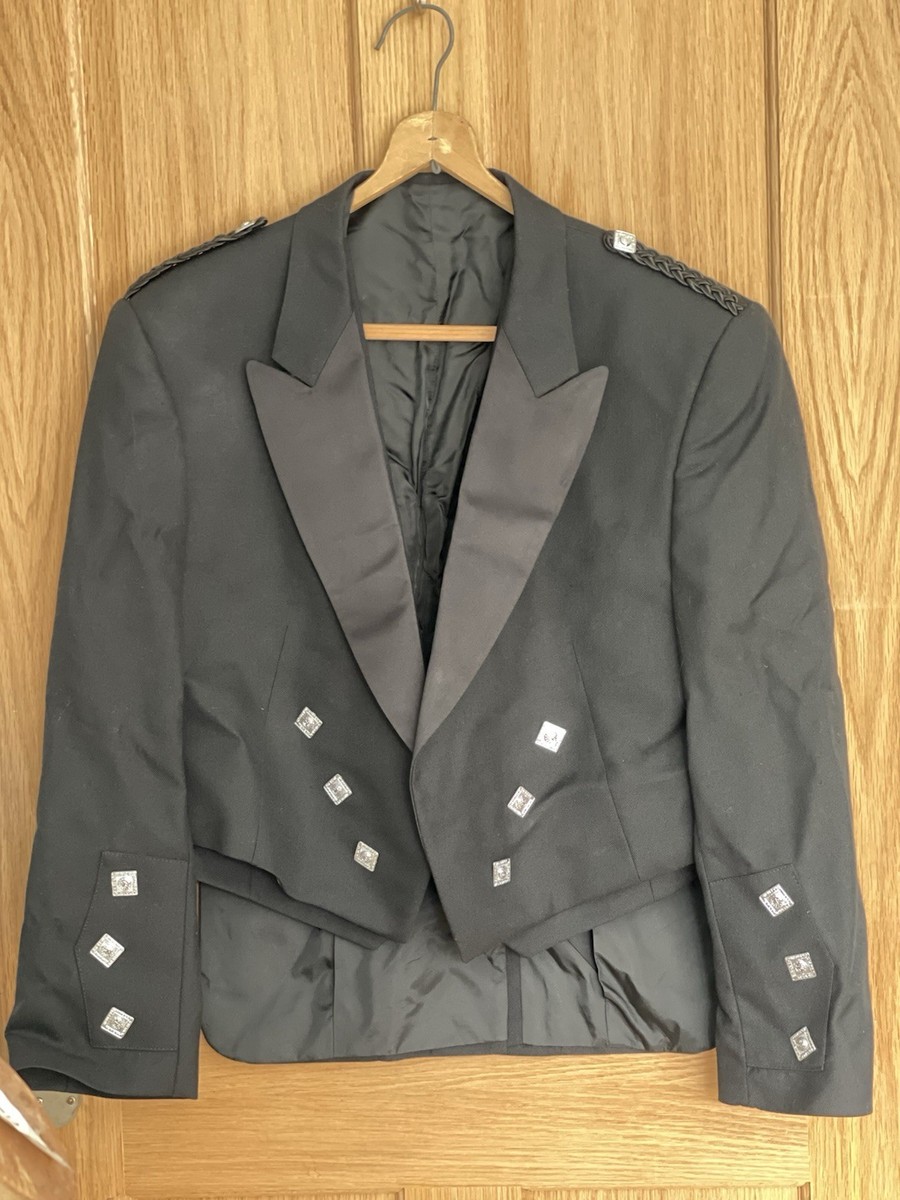 Piece Wool Blend Black Prince Charlie Jacket Men's 42 S McCall's