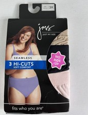 JMS Just my size 3 in pack Hi-Cut Women Panties briefs underwear Size 12