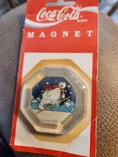 Vintage 1995 Coca-Cola Coke Polar Bear Magnet, Round