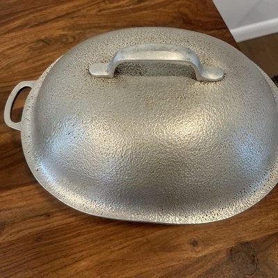 VTG Century Silver Seal Hammered Oval Pot Cast Aluminum Dutch Oven