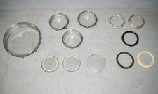 Vintage Auto Gauge Lens Bezel Parts Hot Rod Speedo Water Temp Oil Press.
