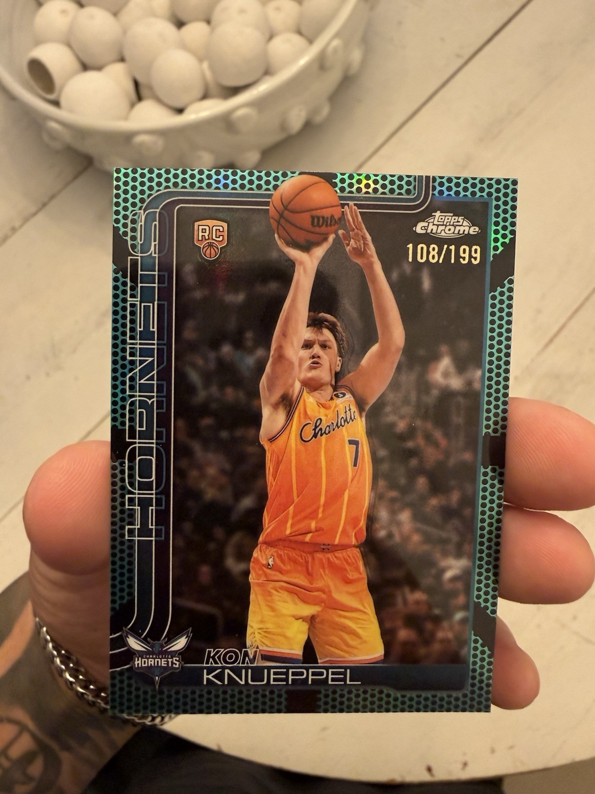 Kon Knueppel  Aqua SP Rookie /199 2025-26 Topps Chrome Update #154