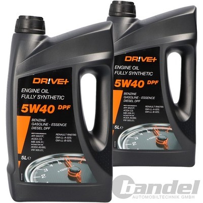 2x5L DR!VE+ 5W40 C3 DPF MOTORÖL passend für MB 229.31 VW 502.00/505.01 RN0700