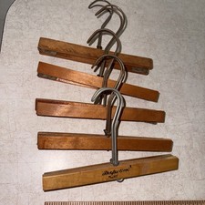 Pants Hangers 8  1 perfections 4 unbranded Lot Of 5 Wooden