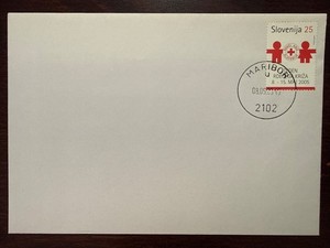 SLOVENIA FDC COVER 2005 YEAR BLOOD DONATION DONORS RED CROSS HEALTH MEDICINE