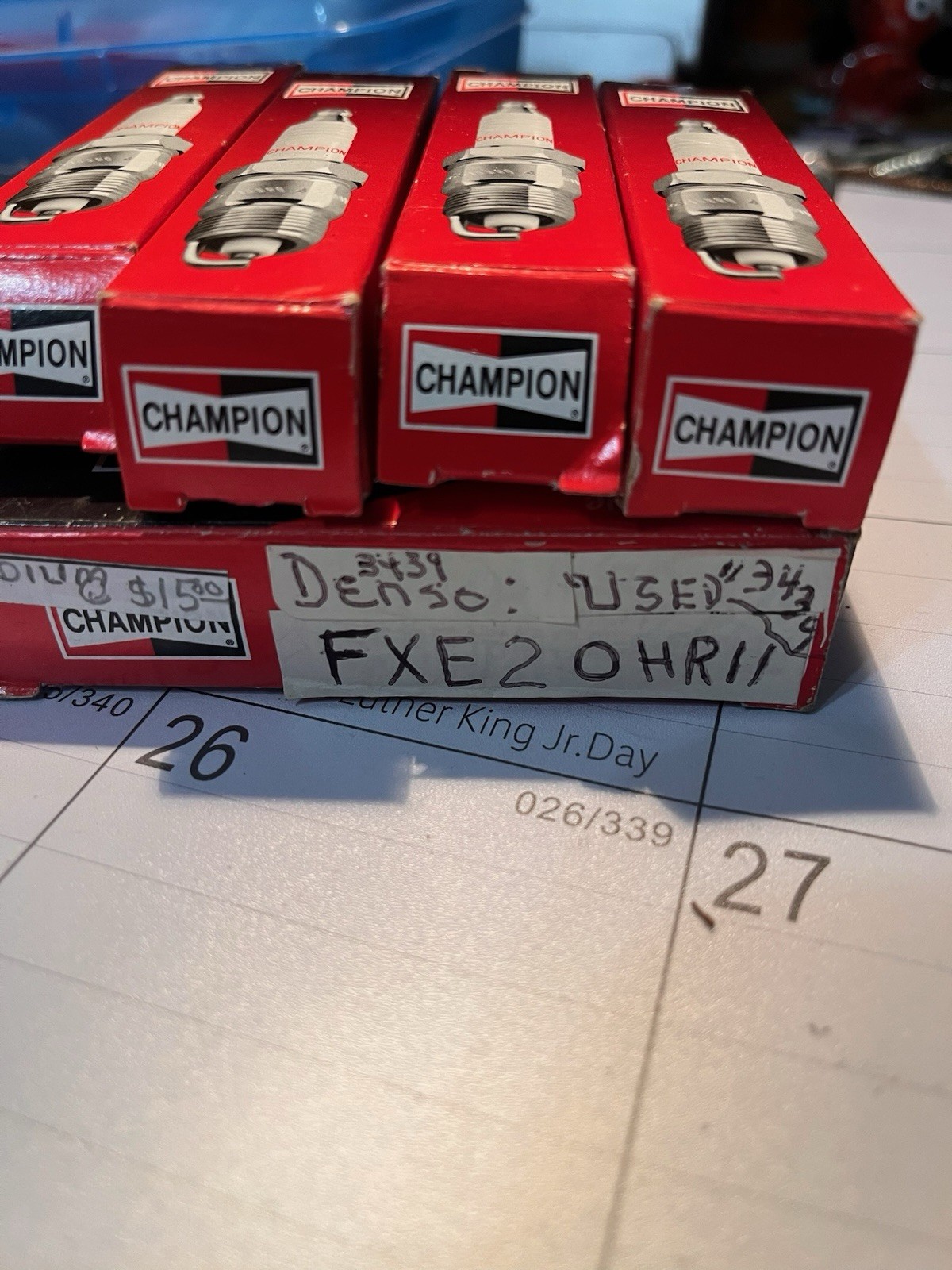 4 Pack Denso 3439 Iridium Long Life Spark Plugs FXE20HR11