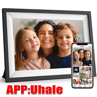 Digitaler WLAN Bilderrahmen 10,1 Zoll, 32 GB Speicher, HD Touchscreen Uhale App