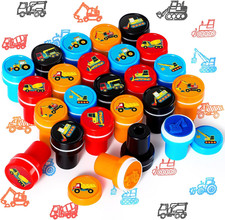 24 Pcs Construction Trucks Stampers Construction Party Favors Truck Party Favors