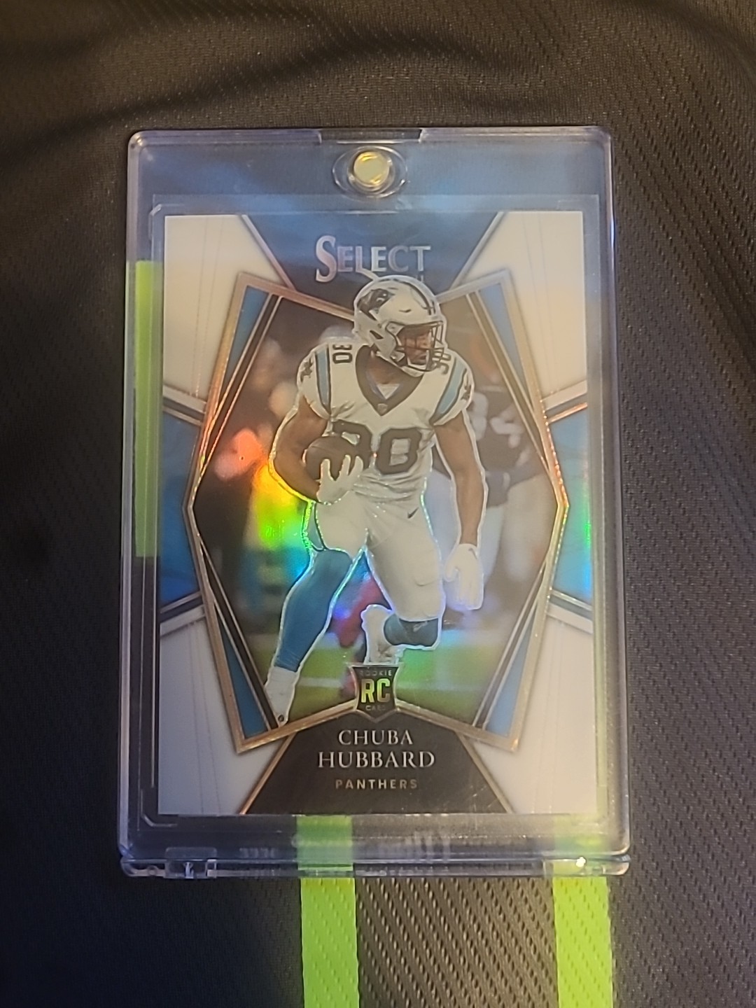 CHUBA HUBBARD 2021 SELECT PREMIER LEVEL ROOKIE WHITE PRIZM RC /35 Q0660