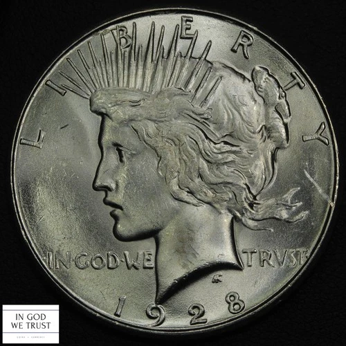 1928 S Peace Silver Dollar $1 (MS Choice Brilliant UNC CH BU+) - Peace Dollar