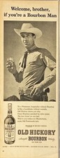 Old Hickory Bourbon "Westerner Hospitality" Vintage Print Ad 1957