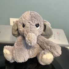 Aurora Elephant Plush 2022 8.5In. Sitting Gray Stuffed Animal Toy