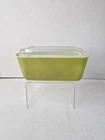 Vintage Pyrex 1970s Verde Green 502 1.5 Pint Refrigerator Dish With Lid
