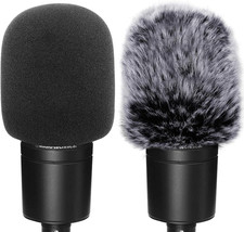Windscreen Pop Filter Compatible with At2020,Mic Foam Cover Furry Windscreen Muf