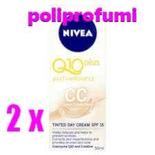 2 x NIVEA Q10 PLUS ANTI-WRINKLE CC Colour Correction SPF15 ml50