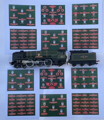 West Country Class Locomotive Name Plates 15mm high Wrenn, Dublo, Hornby Scale.