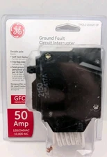 GE 50Amp Double Pole Ground Fault Circuit Breaker GFCI THQL2150GFT2P *Pkg Wear