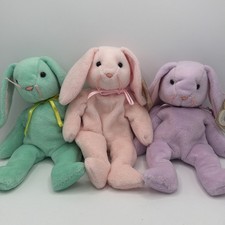 Ty Beanie Baby Hippity Hoppity Floppity PVC 4th Gen Tags Retired Trio