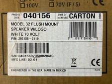 BOSE MODEL 32 FLUSH MOUNT SPEAKER W/LOGO WHITE 70 VOLT