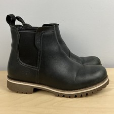 Chaco Women s Size 8.0 Fields Chelsea Black Leather Ankle Boots Pull On