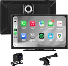 9'' Wireless CarPlay Screen for Car, Apple Car Play  Android Auto Car Stereo HD
