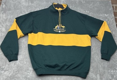 Australia Kangaroo Outback Rugby Longsleeve Jacket Jersey Top Mens size XL