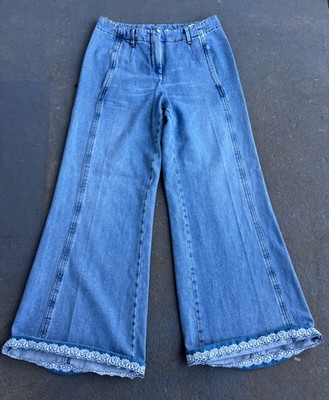 Dondup ITALY BELL Bottom Wide Leg Jeans.distressed/worn Soft.30 /31 
