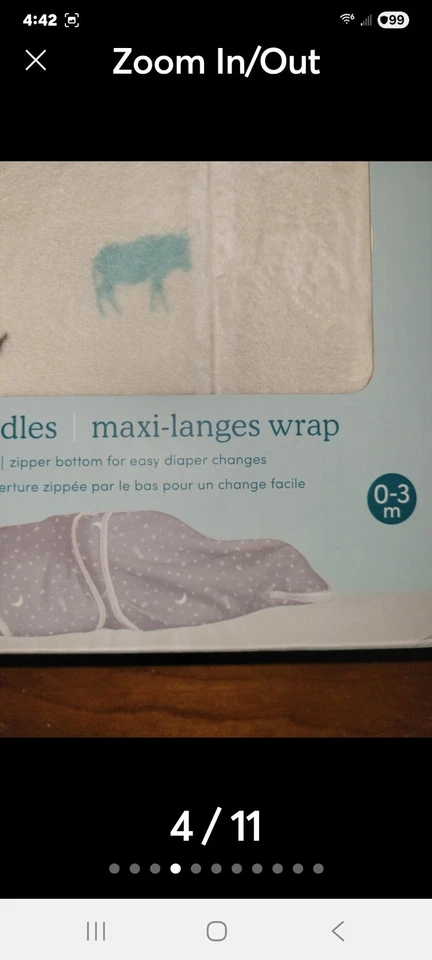 Manta envolvente neutra Aden + Anais Essentials - S/M 3pk 0-3 meses Foto 4 de 4