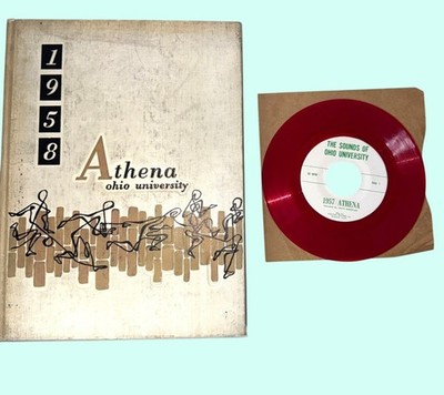 1958 Ohio University Athena Yearbook With Sounds Of Ohio Record