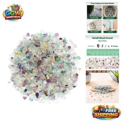 Fluorite Crystal Gravel 0.5LB - Colored Stones for Top Dressing & DIY Projects