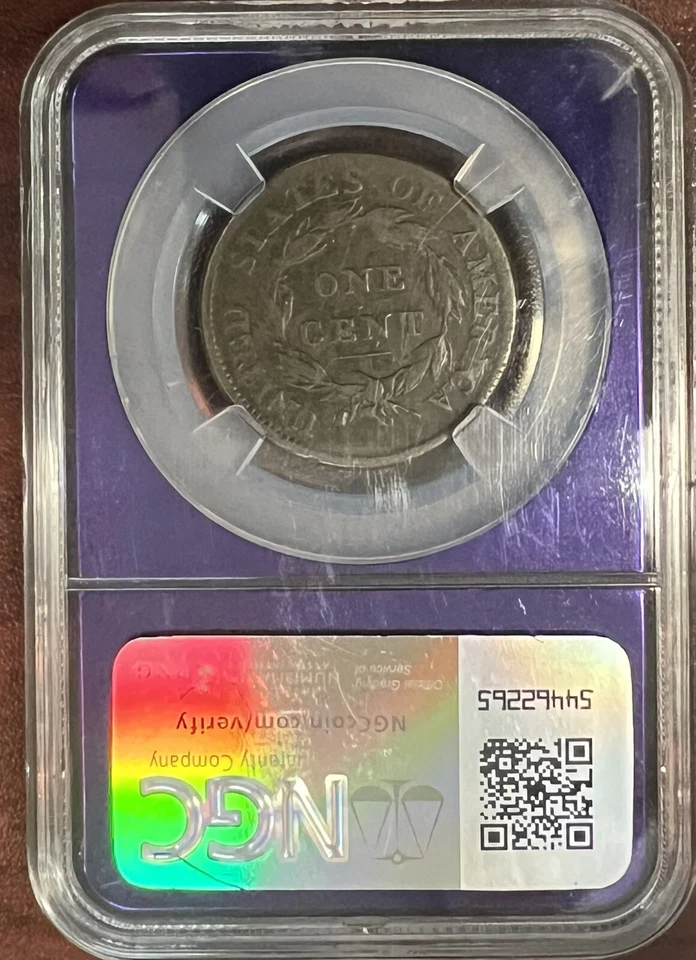 1812 Large Date Classic Head Large Cent NGC VF 25 Purple Core NGCX 5.5 - Image 2 of 4