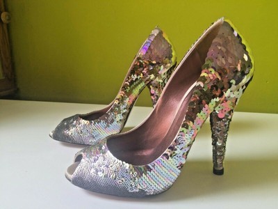 iridescent court shoes