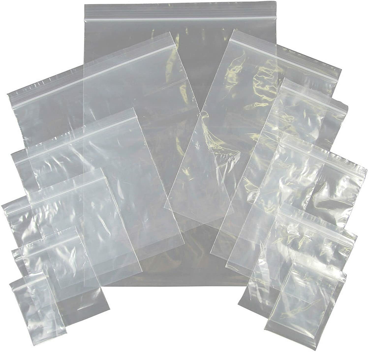Grip Seal Bags 1.5x2.5"" Polythene 40 Micron Poly-Grip Case of 100