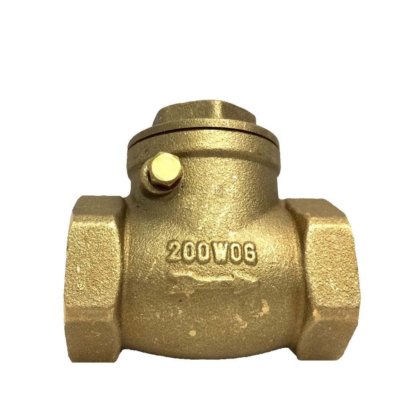 Libra Supply 4" Brass Swing Check Valve - IPS Threaded, 200 WOG, For Residential/Commercial