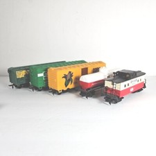 Life Like HO Scale 5 Car Lot Corn Flake Linde Freight NW Cattle Tanker Caboose