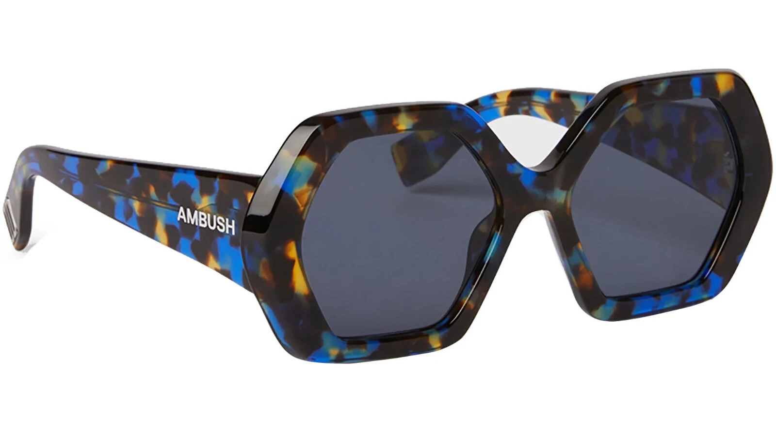 Солнцезащитные очки Ambush Eirene BERI015S23PLA0014249 в синей оправе с линзами Havana Blue 49890₽