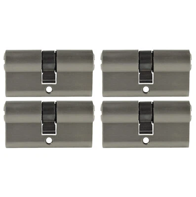 LÖWEN SICHERHEIT 4x Profilzylinder gleichschließend 60mm 30/30 Not + Gefahr +5 Schlüssel Schloss