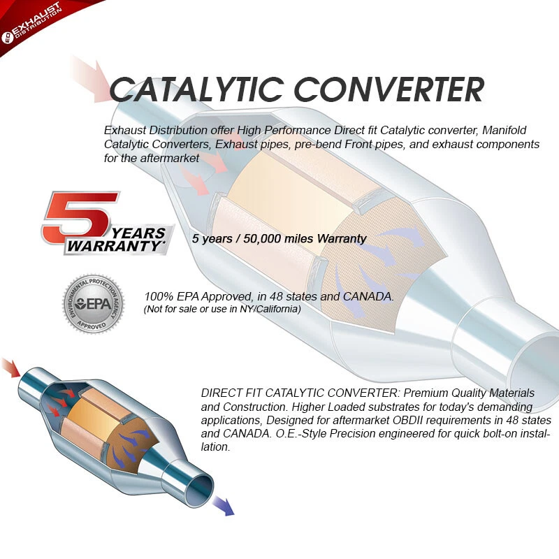 Fits NISSAN Sentra 1.6L Rear Direct fit catalytic converter 1995-1999 - Image 3 of 3