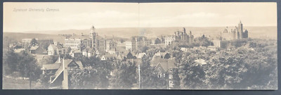 1907 Bi-Fold Syracuse University Campus New York NY Postcard #1 Duplex Postmark