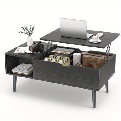 MCQ Lift Top Coffee Table with Hidden Storage Compartment Adjustable Shelf