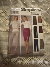 Pencil Straight Skirt Capris Pants UU 16 18 20 22 Simplicity 5259 Sewing Pattern